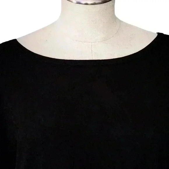 Alfani Black Floral Embroidered Knit Top | Witchy Boho L - Picture 5 of 8